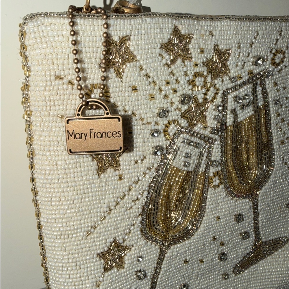 Mary Frances Toast of the Town Crossbody Handbag NWOT Bridal NYE - Picture 11 of 15
